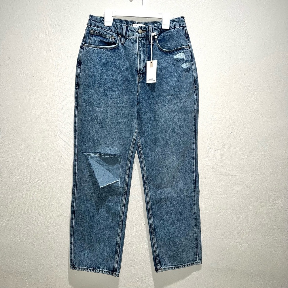 Good American Good 90s Duster Straight Leg Jeans